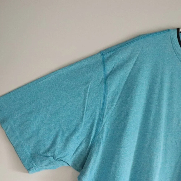 U.S. Polo Assn. Men's 3XLT Blue Stretch Button Cotton Short Sleeve Casual Shirt - Picture 4 of 12